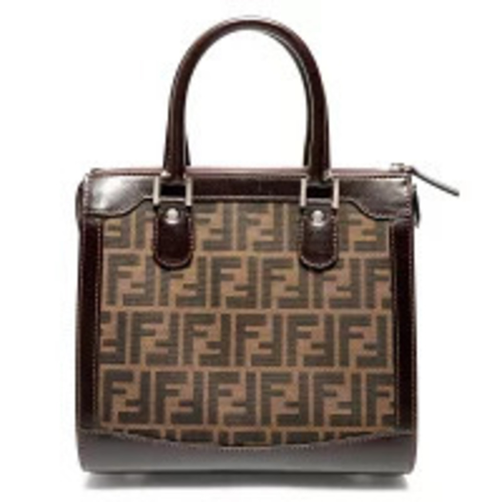 Fendi Zucca Canvas Handbag Brown
